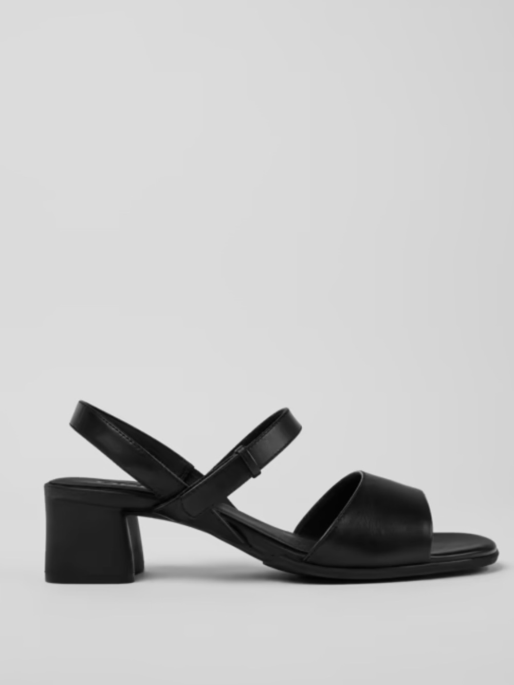 Womens Camper Katie Black Leather Strappy Slingback Heeled‎ Sandals Size EU 39